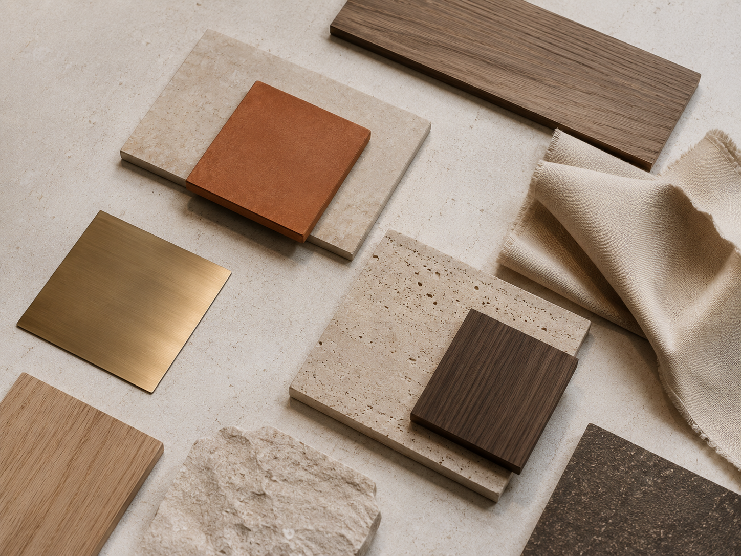 Dirección de materiales VANTURIA — selección de texturas y acabados